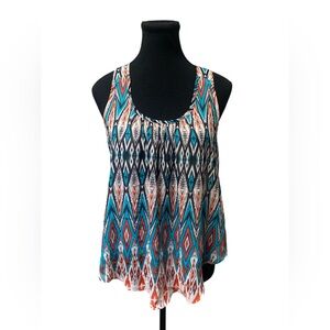 Ambiance Vibrant Chevron Tank Top S EUC